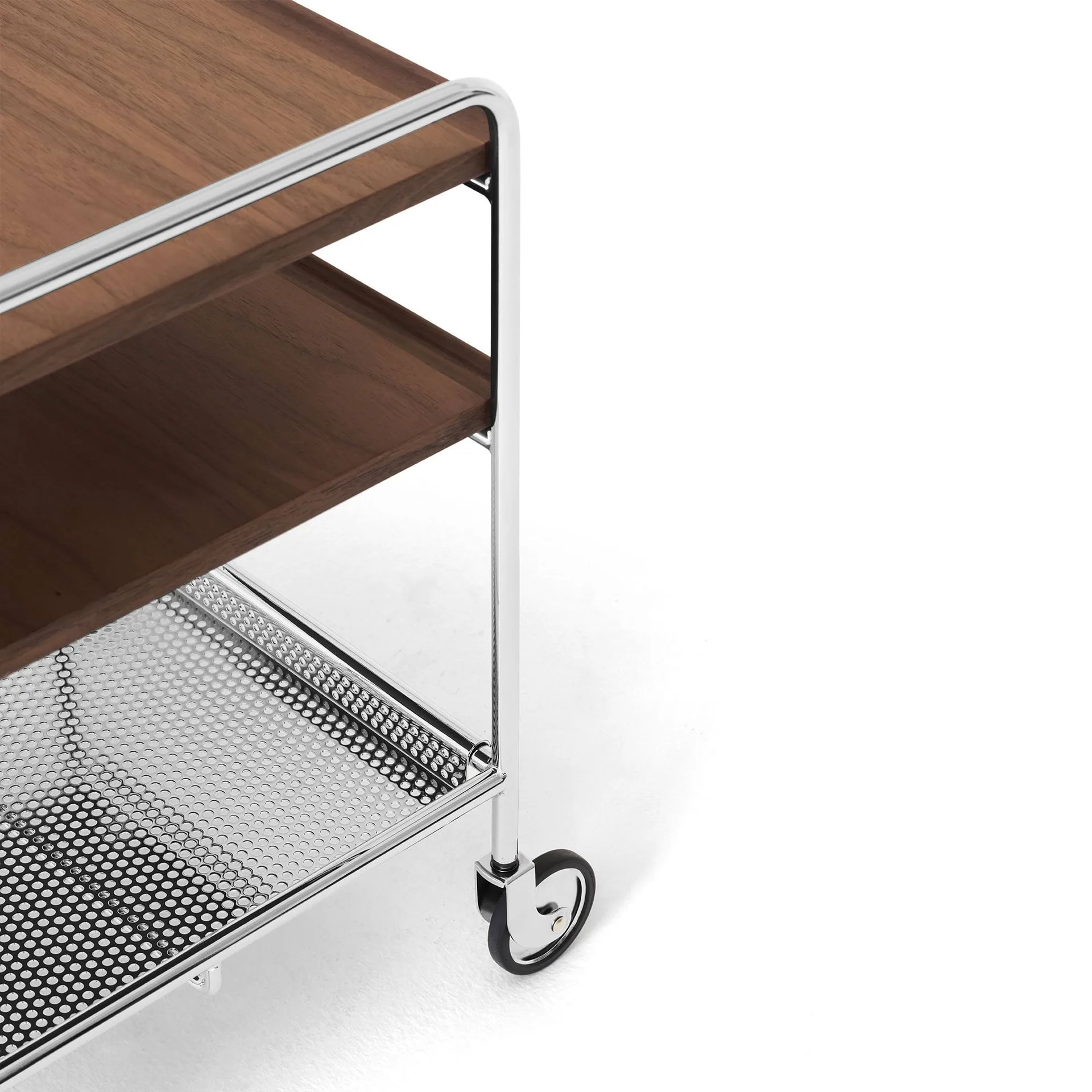 Alima NDS2 Servierwagen, Lackierte Walnuss-Chrome &Tradition