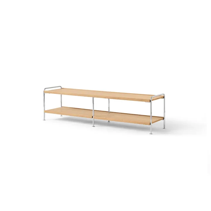 Alima NDS4 Regalkonsole - Lackierte Eiche-Chrome, 162x42x38 cm - &Tradition