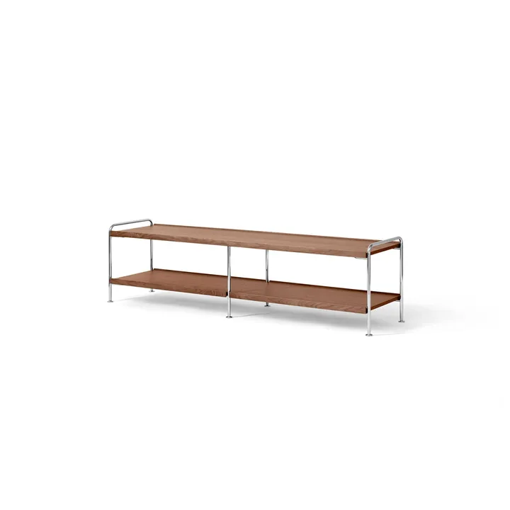 Alima NDS4 Regalkonsole - Lackierte Walnuss-Chrome, 162x42x38 cm - &Tradition