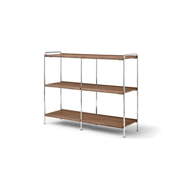 Alima NDS5 Regal - Lackierte Walnuss-Chrome, 123x95x38 cm - &Tradition