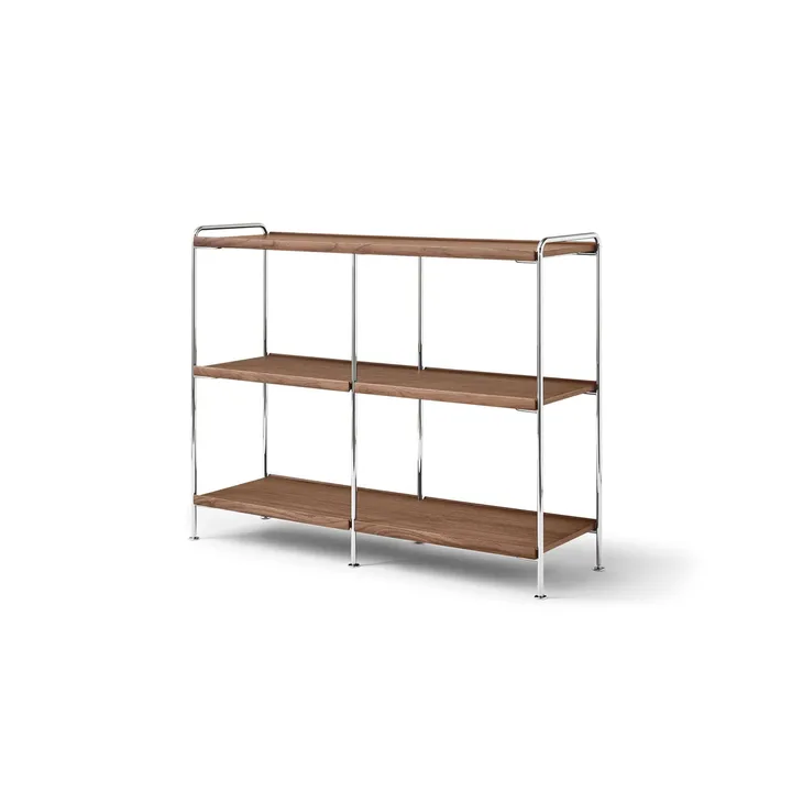 Alima NDS5 Regal - Lackierte Walnuss-Chrome, 123x95x38 cm - &Tradition
