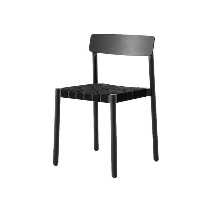Betty TK1 Stuhl - Black, Sitzfläche aus geflochtenem Leinenband - &Tradition