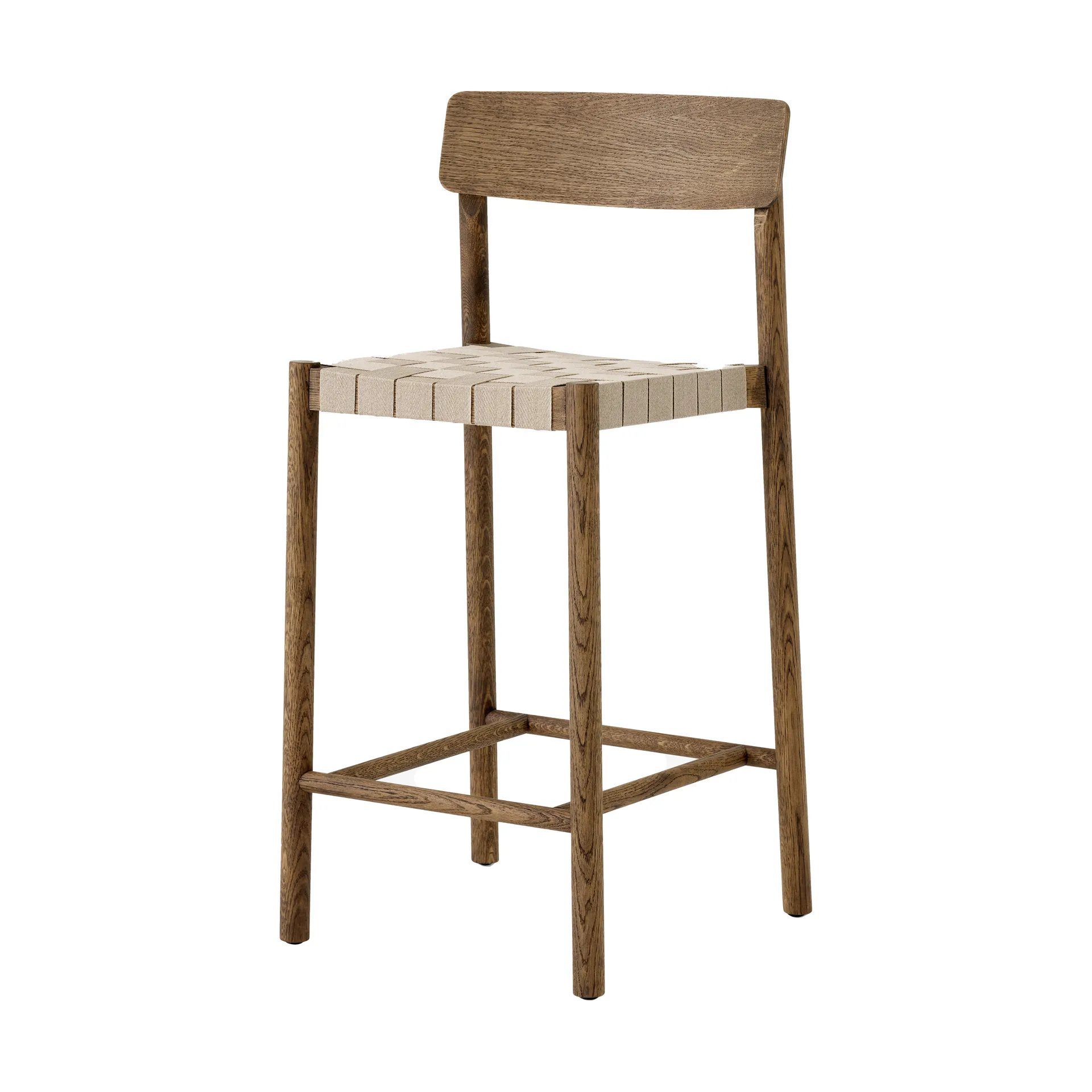 Betty TK12 Counter Chair Barstuhl 65 cm, Naturfarbenes leinen-geräucherte eiche &Tradition