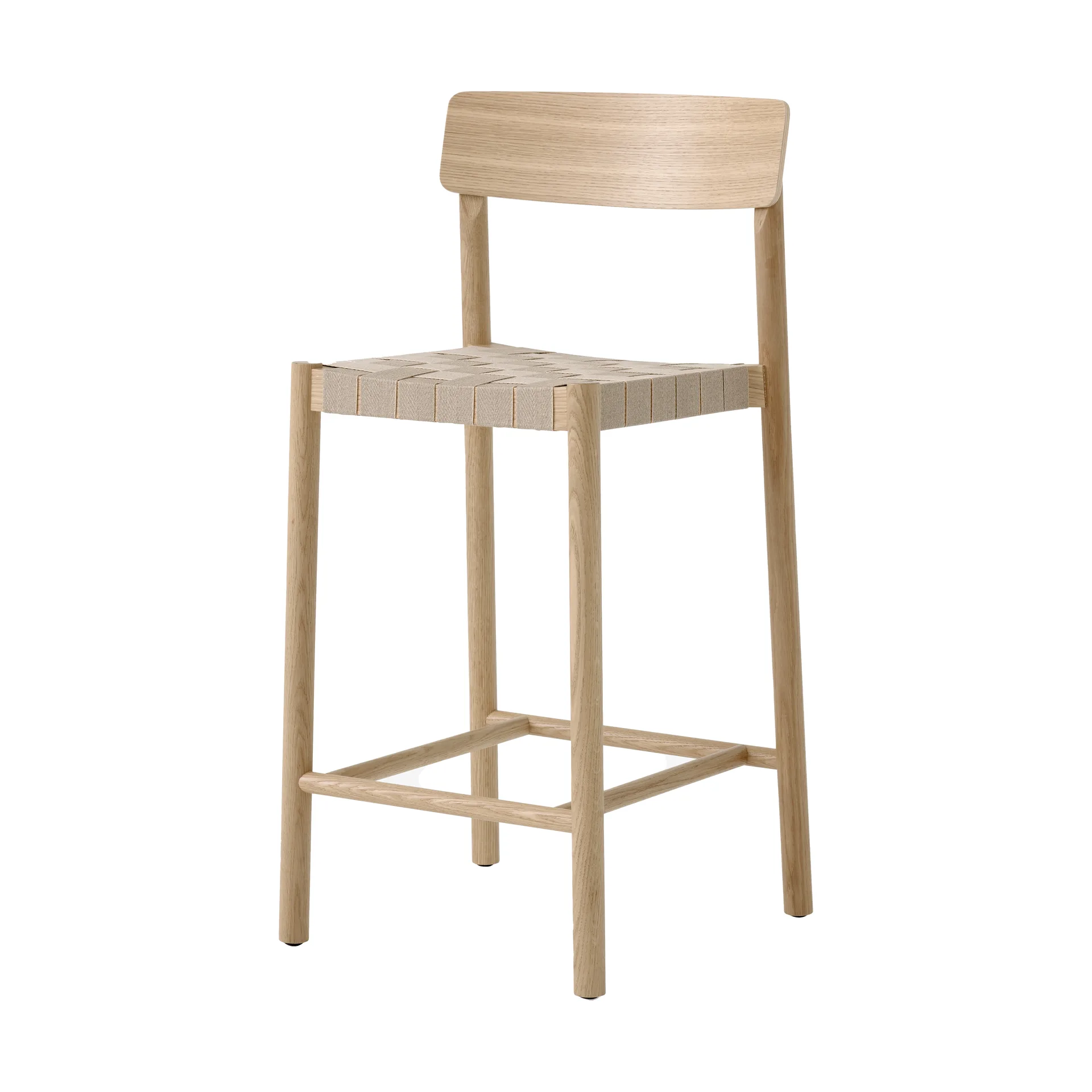 Betty TK12 Counter Chair Barstuhl 65 cm, Naturfarbenes leinen-lackierte eiche &Tradition