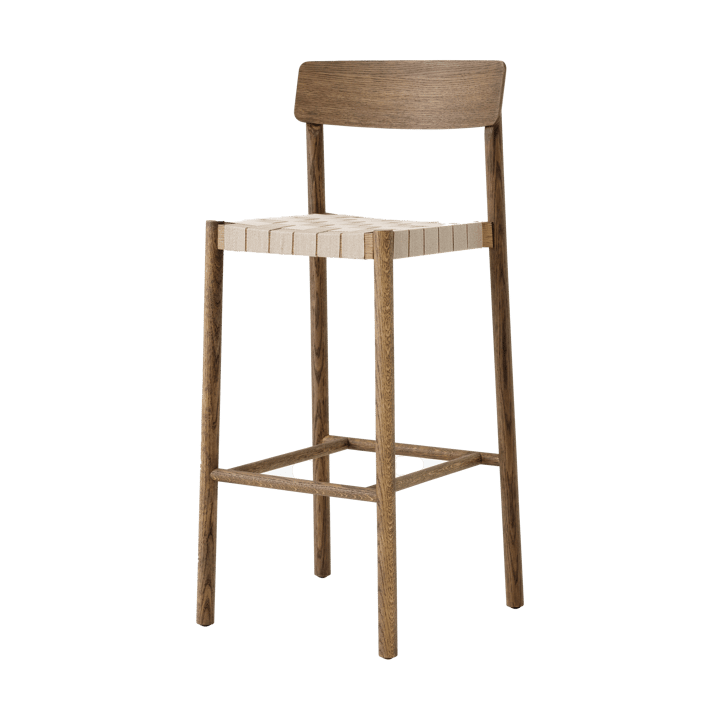 Betty TK15 Bar Chair Barstuhl 75 cm - Geräucherte eiche-naturfarbenes leinen - &Tradition