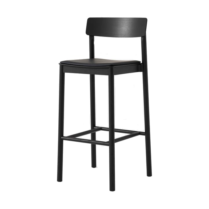 Betty TK17 Bar Chair Barstuhl 75 cm - Noble schwarzes leder-schwarz lackierte esche - &Tradition