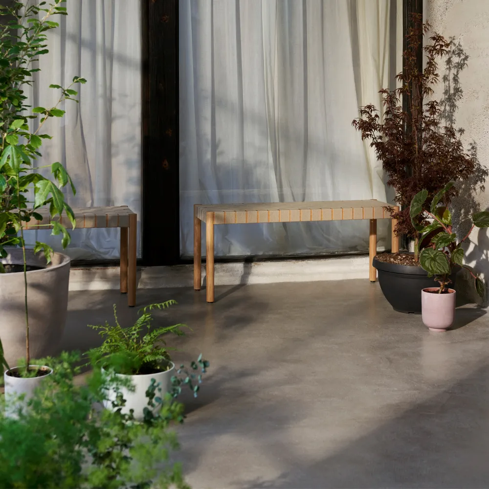 Betty TK4 Bank, Black, Leinenbandsitz natürlich geflochten &Tradition