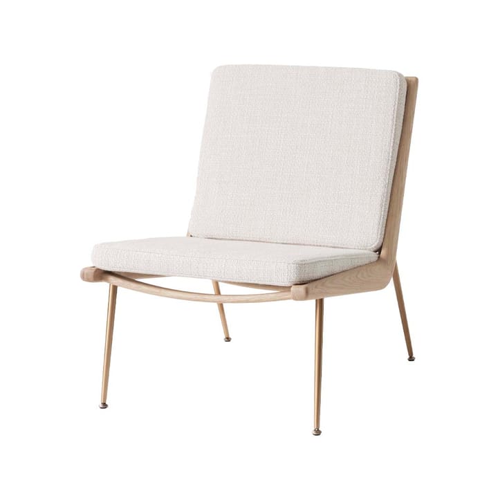 Boomerang HM1 Sessel - Stoff loop cream, Eichenbeine weiß geölt - &Tradition