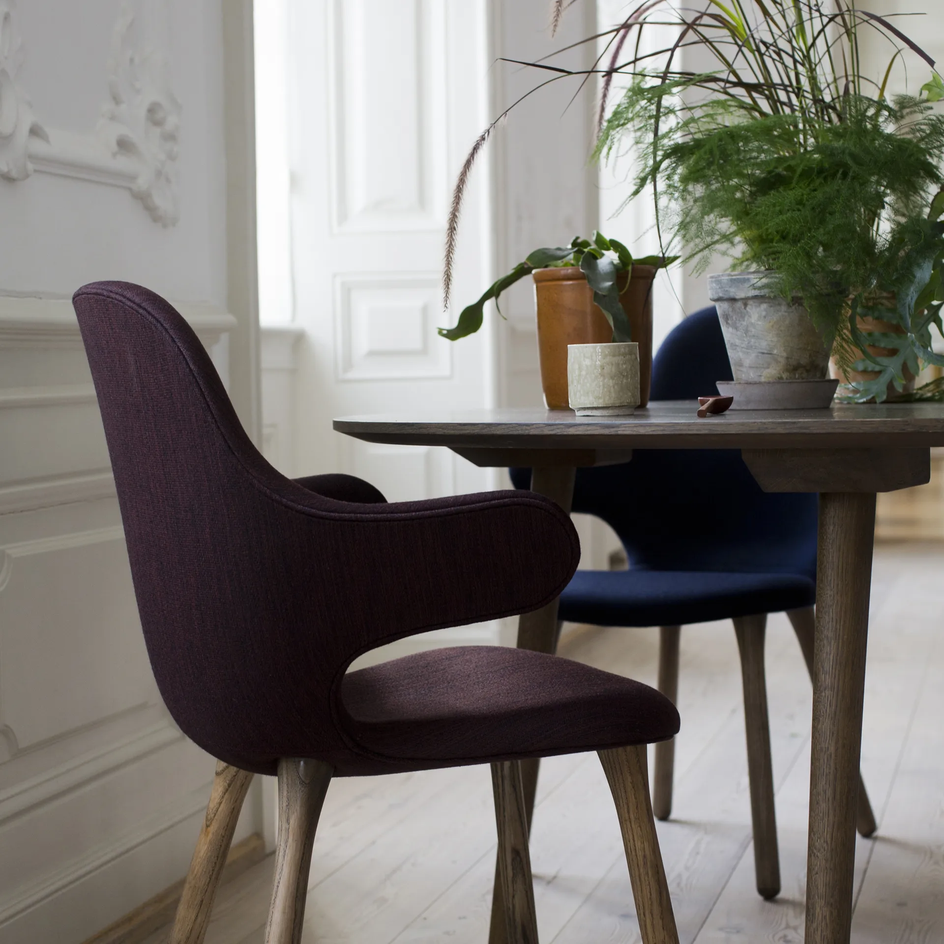 Catch JH1 Stuhl, Balder 782 dark blue-Eiche schwarz &Tradition