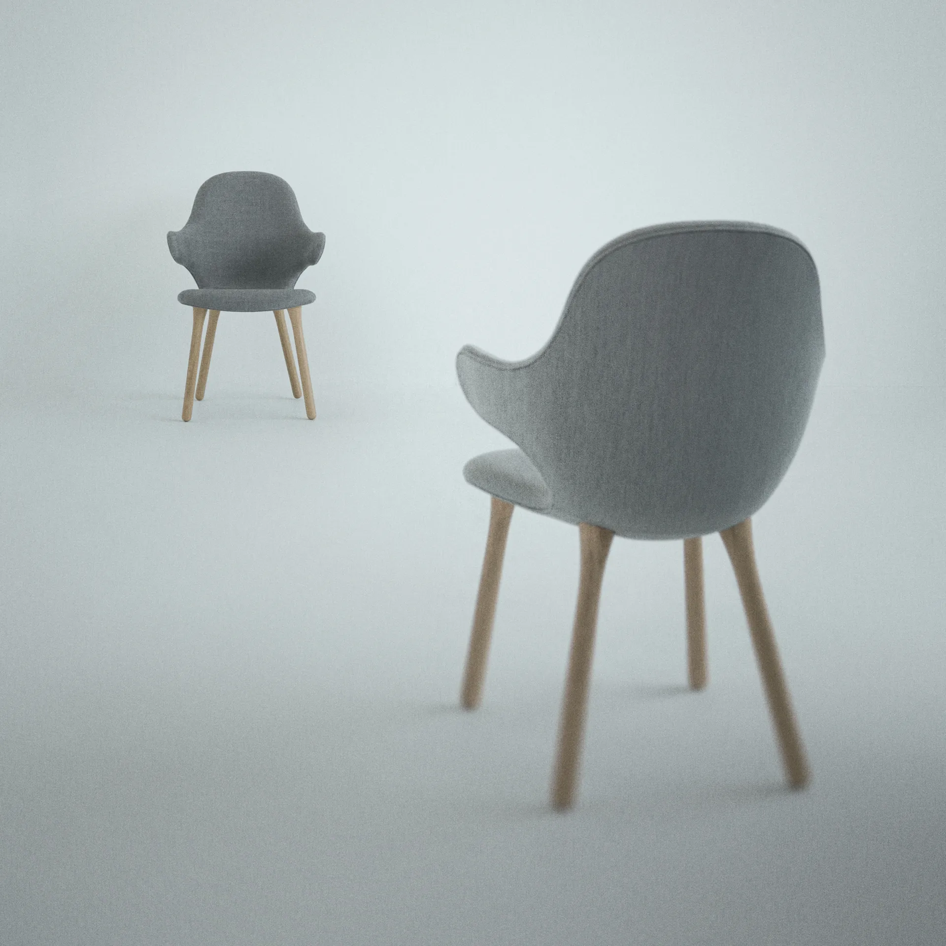 Catch JH1 Stuhl, Balder 782 dark blue-Eiche schwarz &Tradition