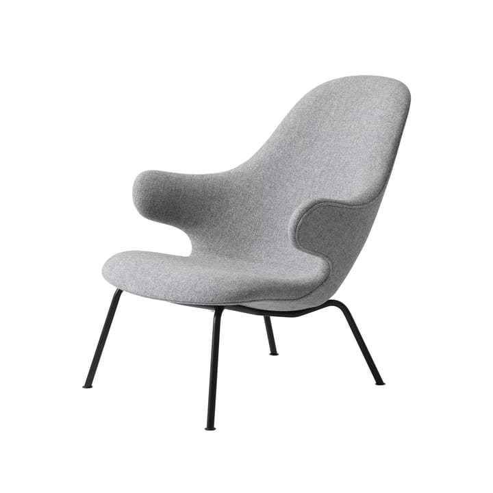 Catch JH14 Loungesessel - Stoff hallingdal 110 grey, schwarz lackiertes Stahlunterteil - &Tradition