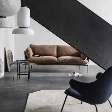 Catch JH14 Loungesessel - Stoff hallingdal 110 grey, Stahlgestell schwarz lackiert - &Tradition