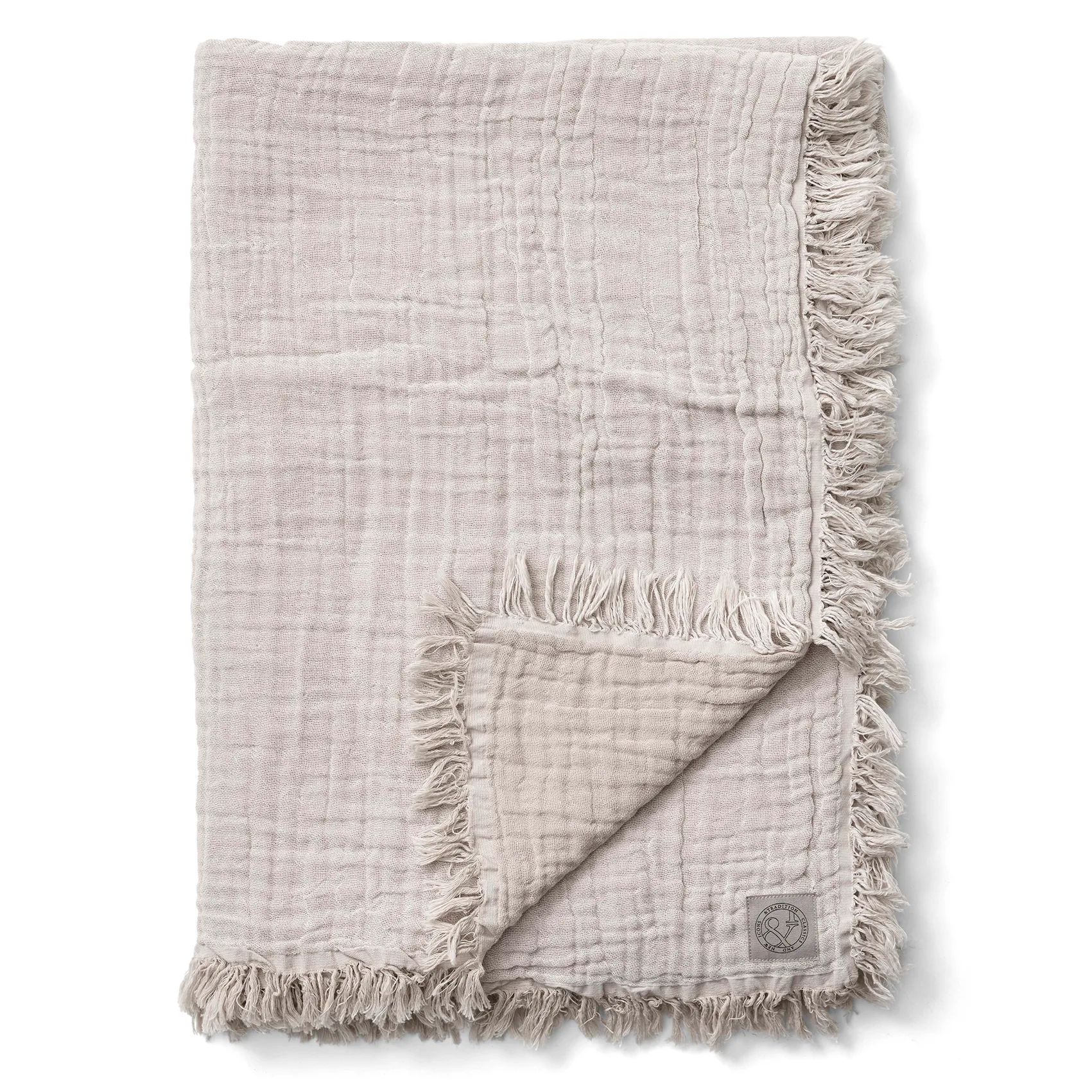 Collect Baumwolldecke SC33 260 x 260cm, Cloud & Milk (beige-weiß) &Tradition