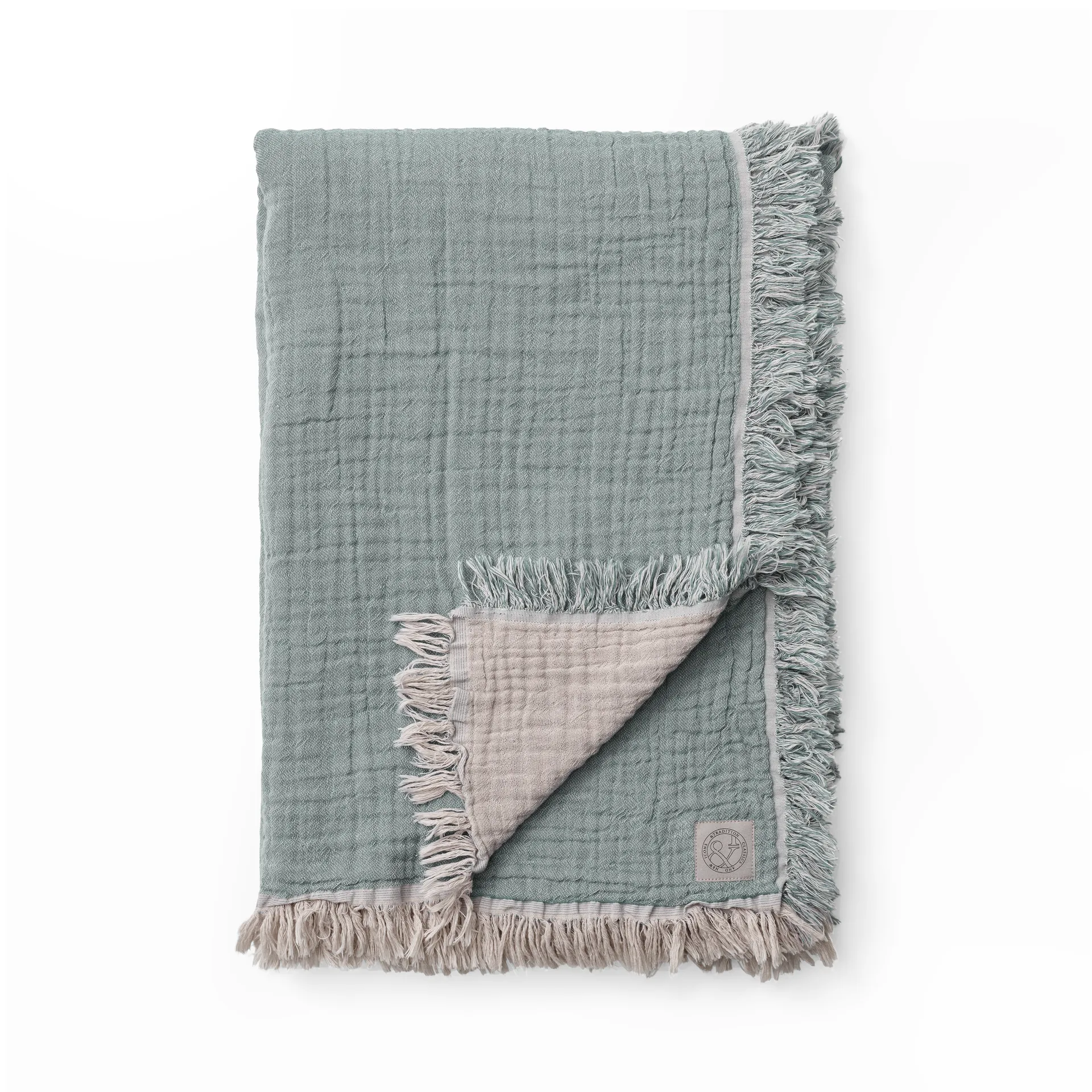 Collect Baumwolldecke SC33 260 x 260cm, Cloud & Sage &Tradition