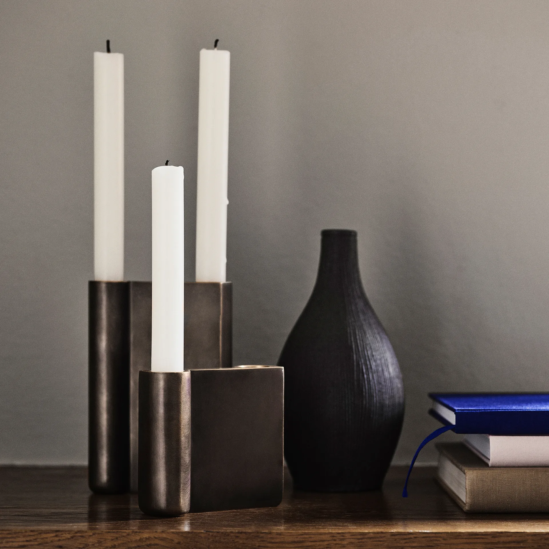 Collect Kerzenhalter SC39, Bronzed brass &Tradition