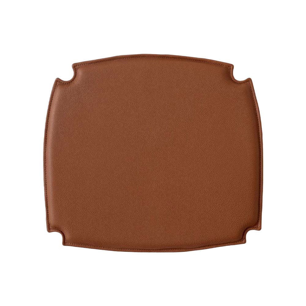 &Tradition Drawn HM3 Kissen Leder cognac | Skandinavisches Design | Sitzkissen & Stuhlkissen | Braun