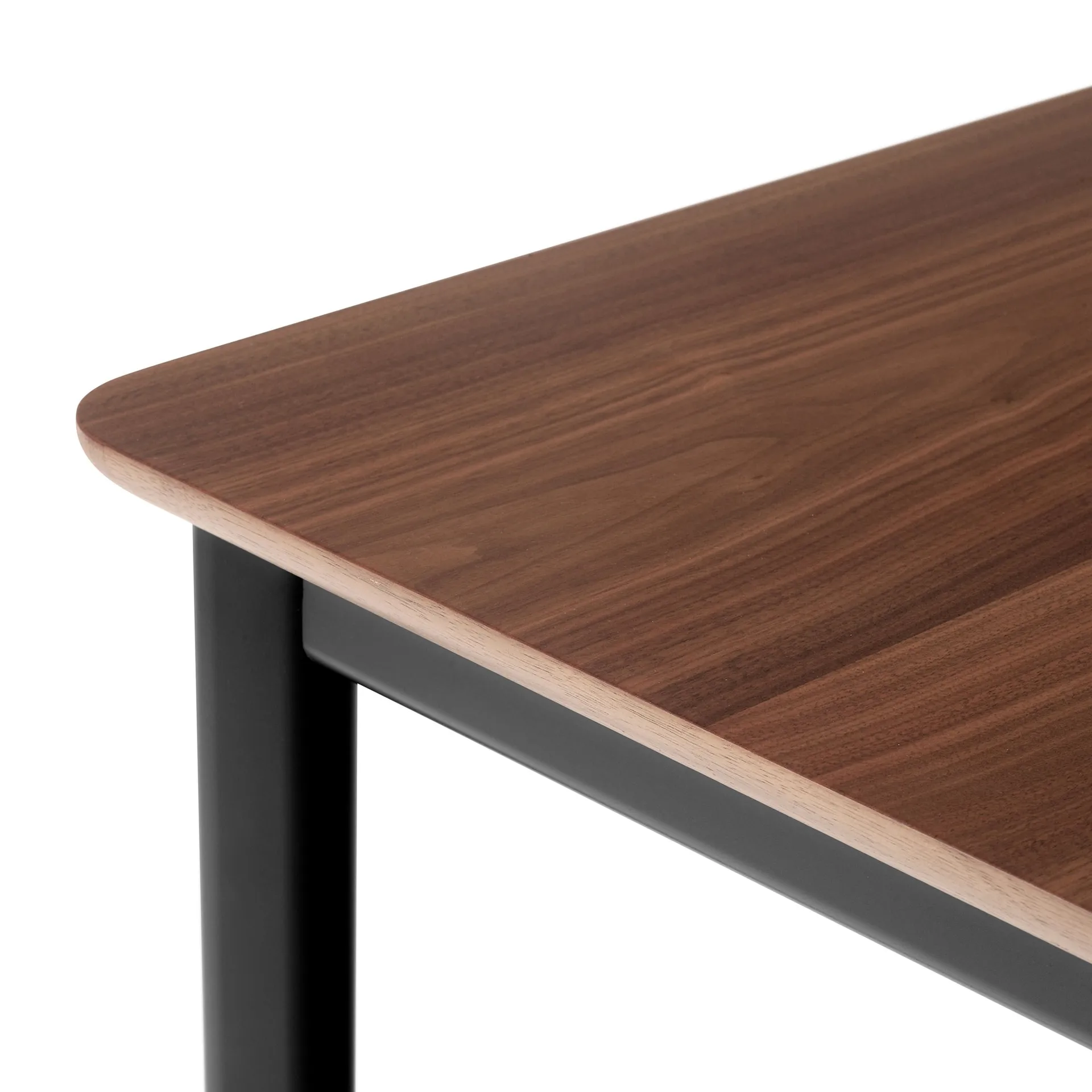 Drip HW116 Esstisch 83x193 cm, Black frame-clear lacq. walnut &Tradition