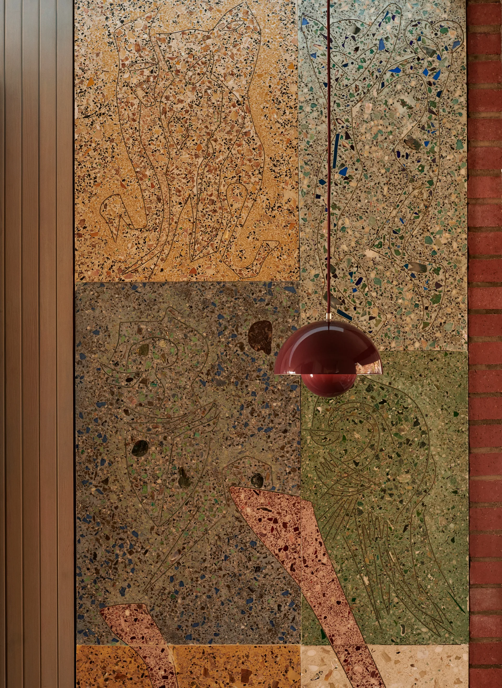 Flowerpot VP1 Pendelleuchte, Dark plum &Tradition