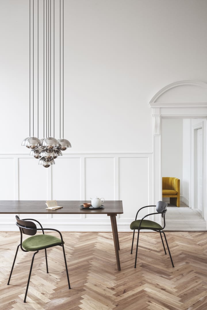 Flowerpot VP1 Pendelleuchte, Stahl poliert &Tradition