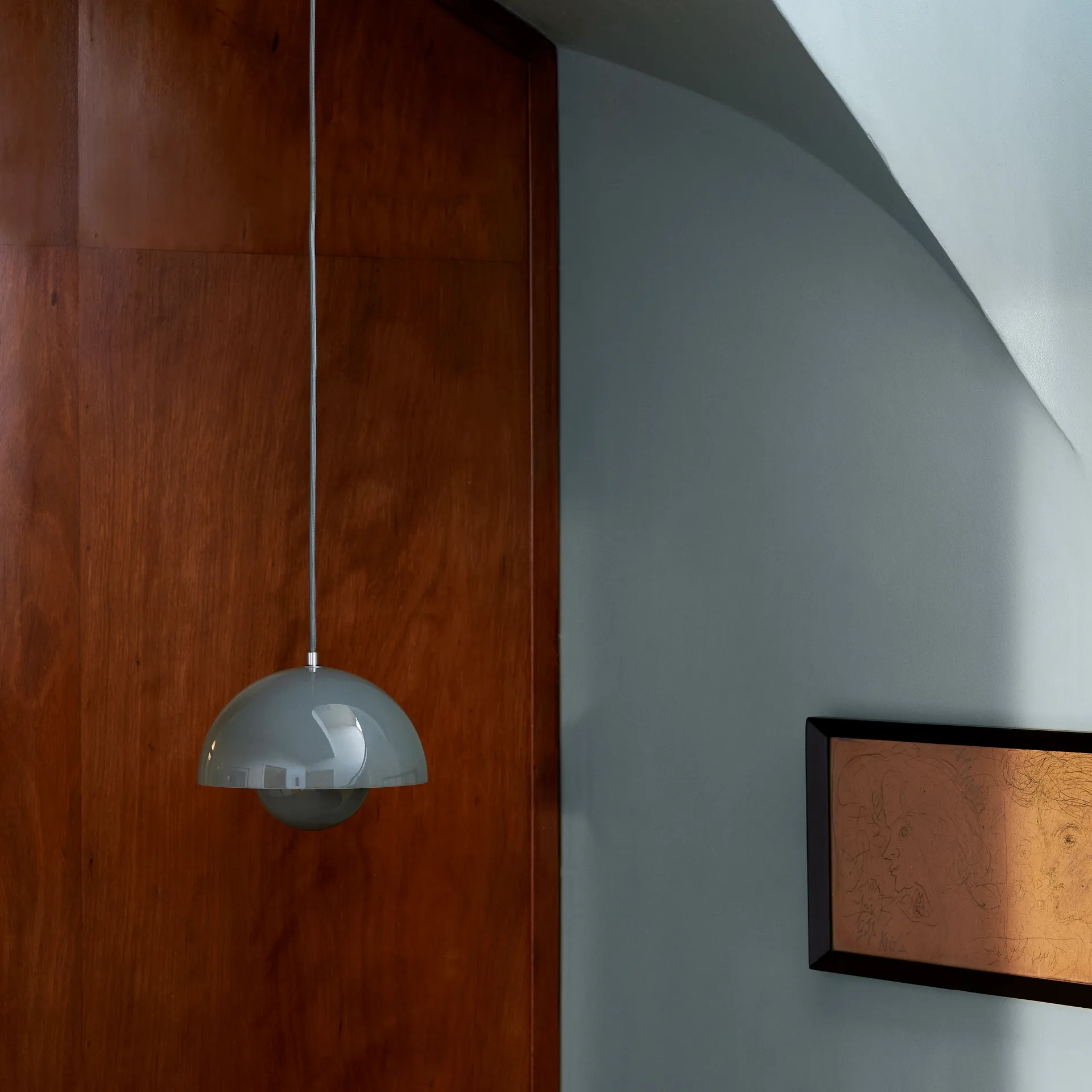 Flowerpot VP1 Pendelleuchte, Stone blue &Tradition