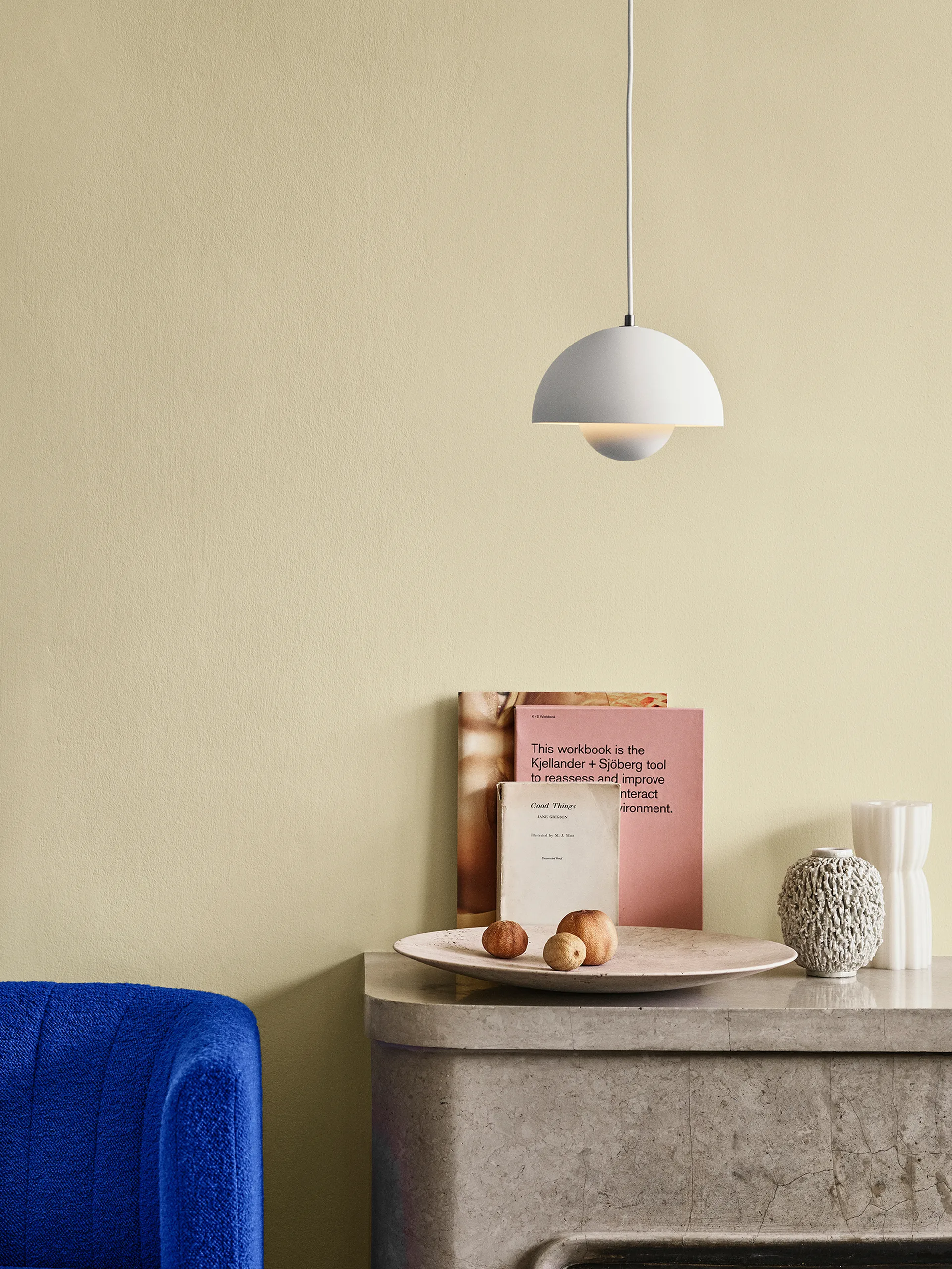 Flowerpot VP1 Pendelleuchte, Weiß matt &Tradition