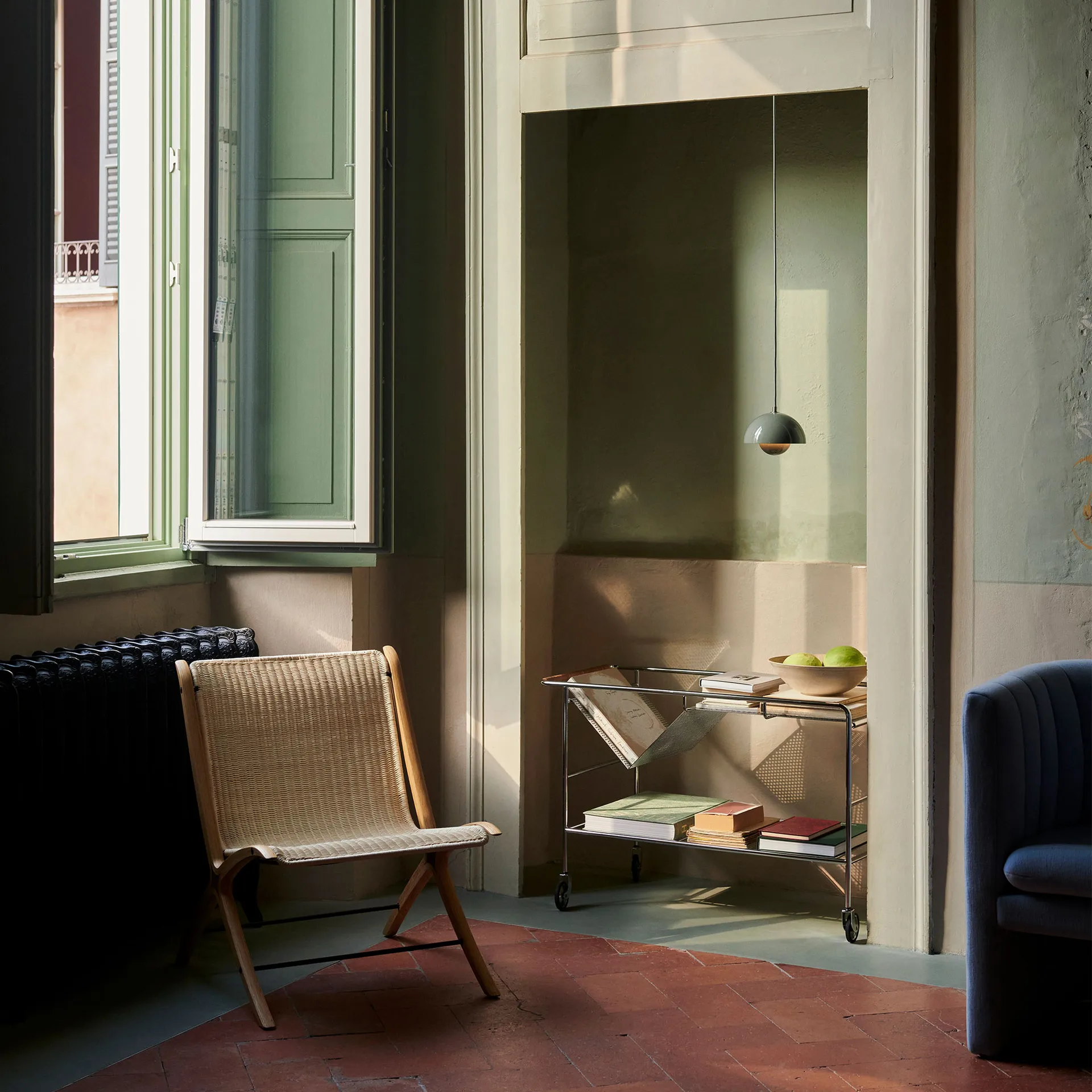 Flowerpot VP10 Pendelleuchte, Stone blue &Tradition