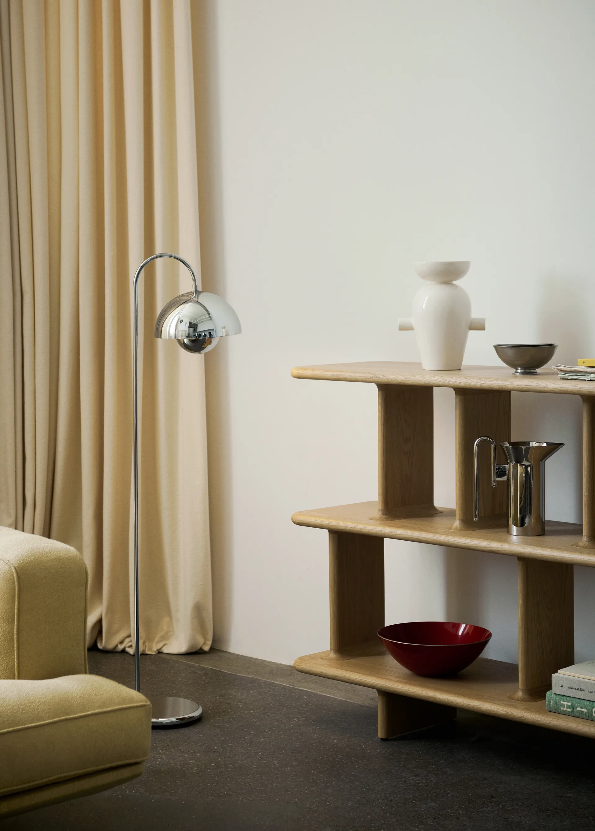 Flowerpot VP12 Stehlampe, Chrome &Tradition