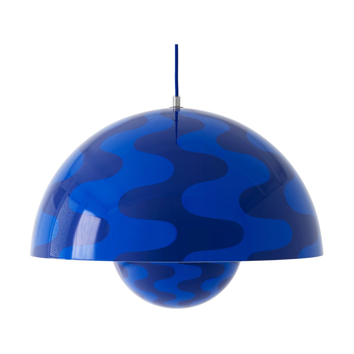 &Tradition Flowerpot VP2 Big Pendelleuchte Cobalt blue-Twilight blue