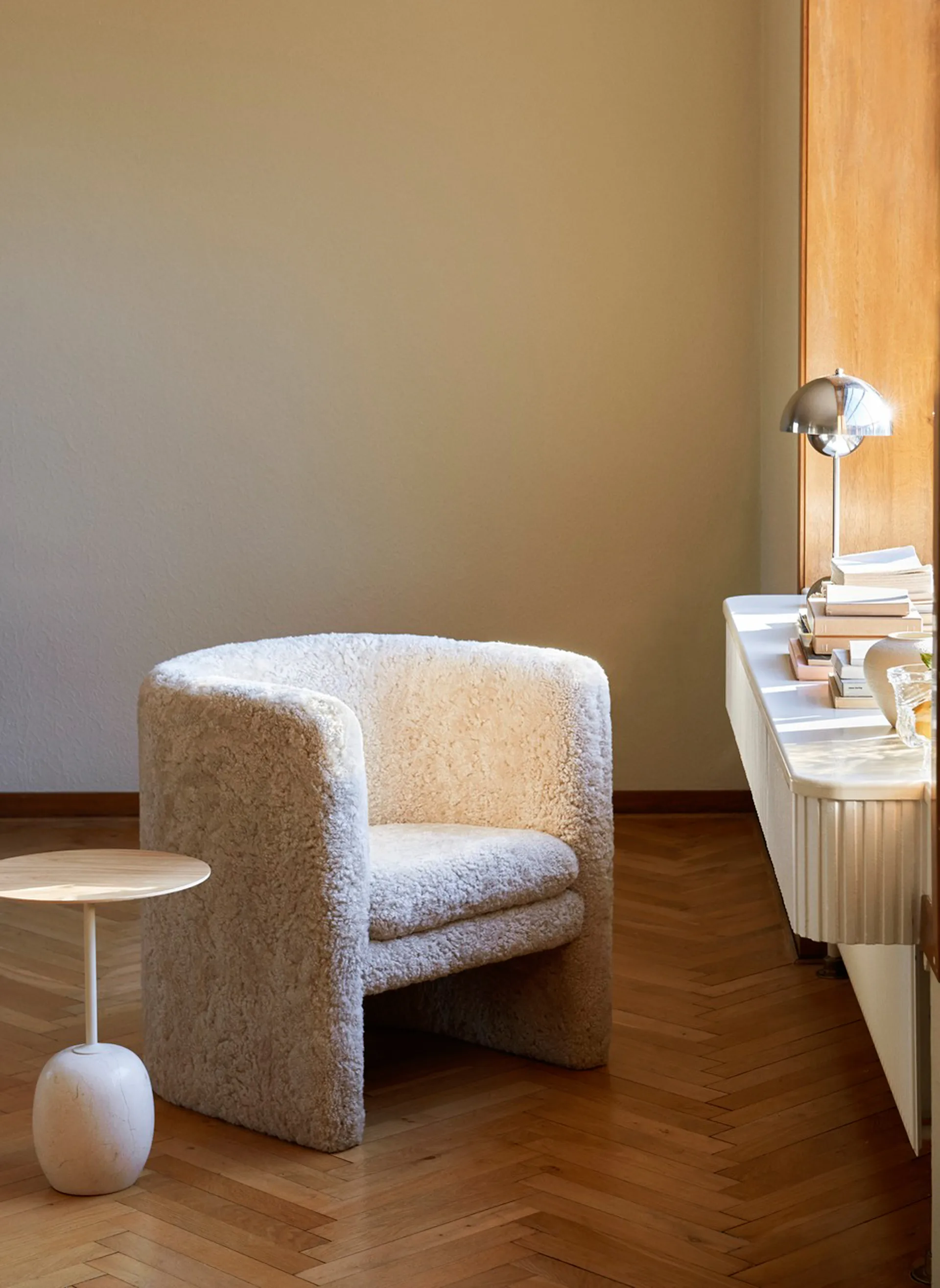 FlowerPot VP3 Tischleuchte, Chrome-plated &Tradition