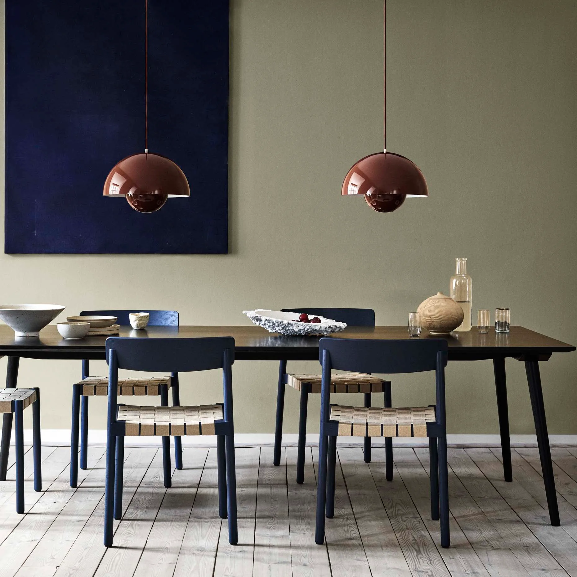 Flowerpot VP7 Pendelleuchte, Rot-braun &Tradition