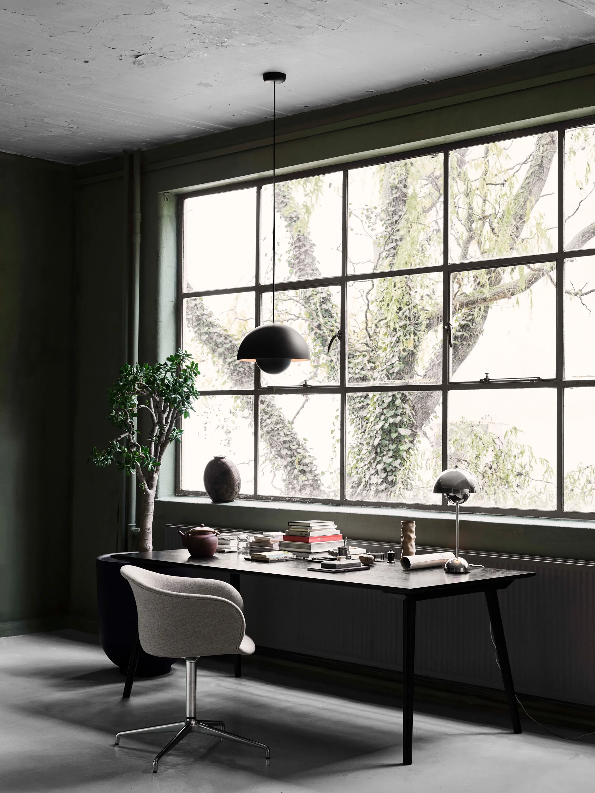 Flowerpot VP7 Pendelleuchte, Schwarz matt &Tradition