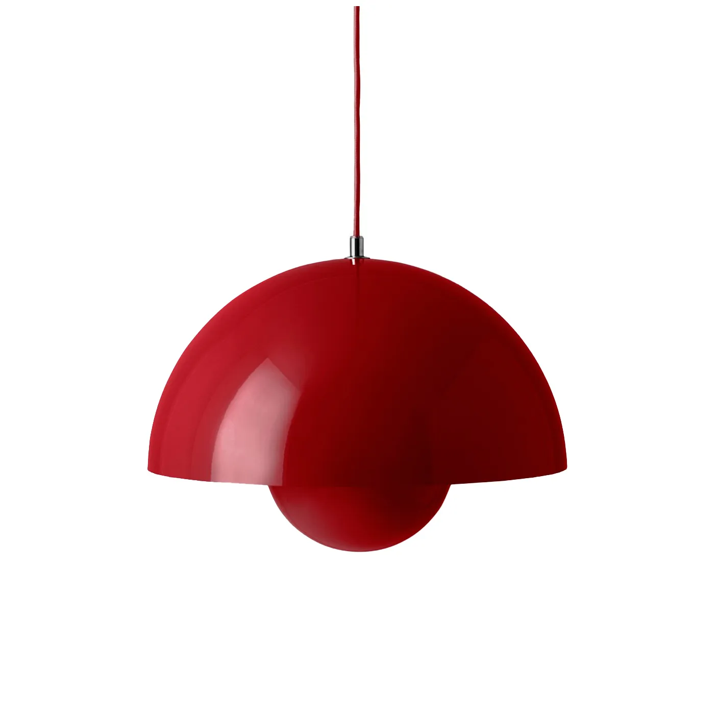 Flowerpot VP7 Pendelleuchte, Vermilion red &Tradition