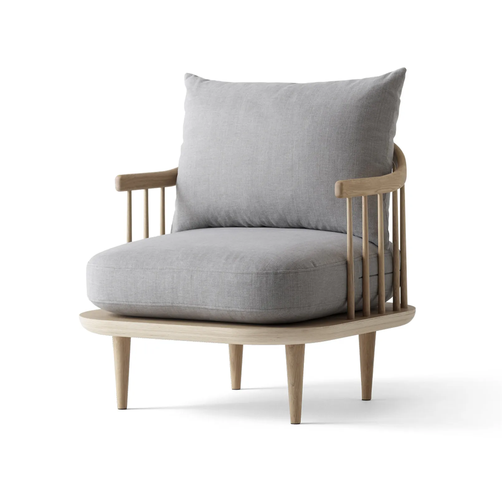 Fly Chair SC10, Eiche weiß geölt, hellgrau &Tradition