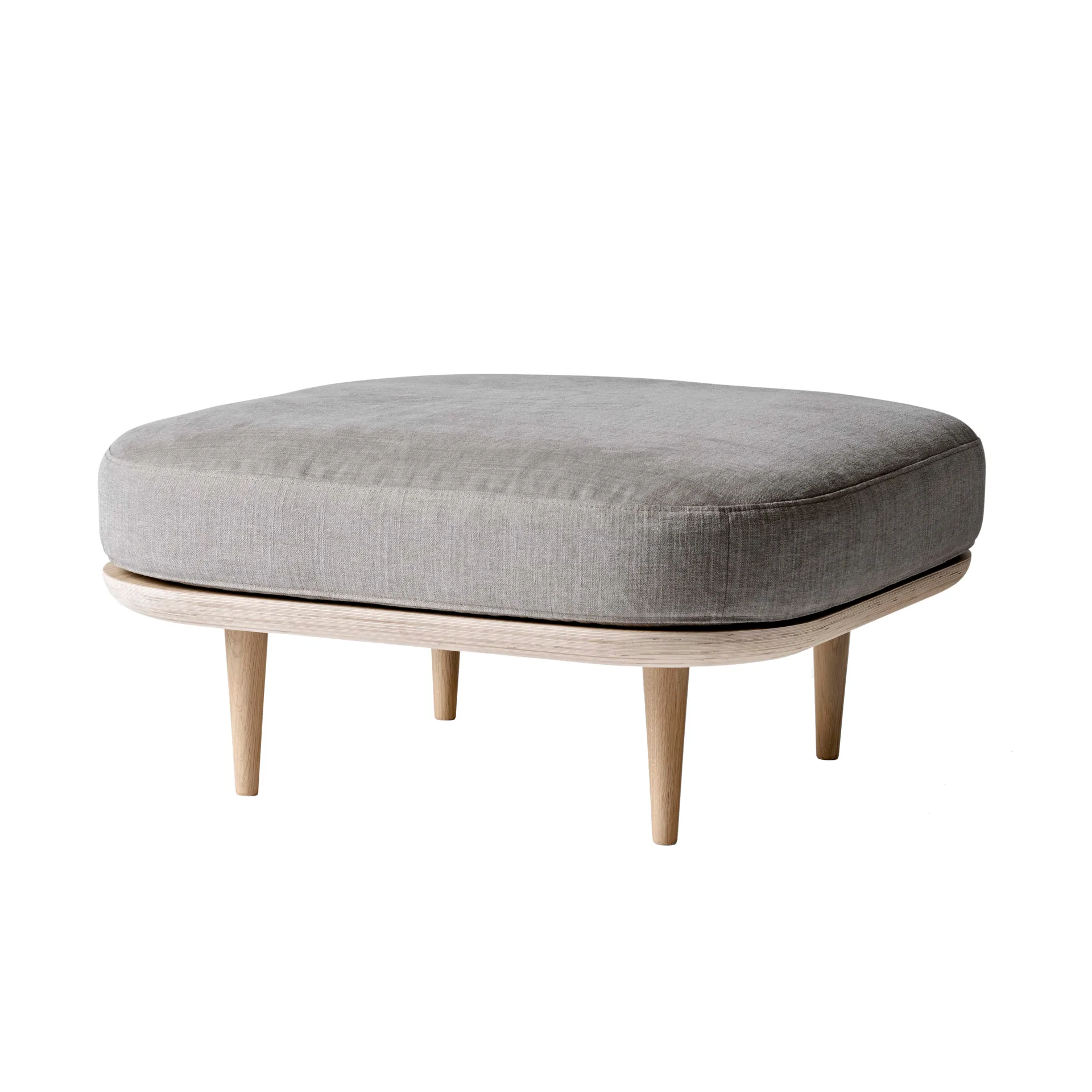 Fly Pouf SC9, Eiche hell geölt + beiger Stoff &Tradition