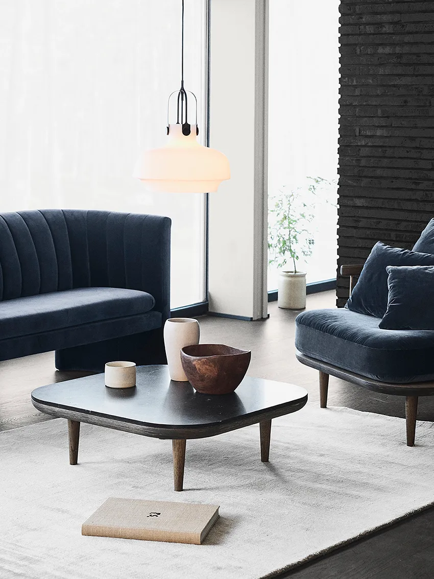 Fly Tisch SC4, Eiche rauch geölt + schwarzer Marmor &Tradition