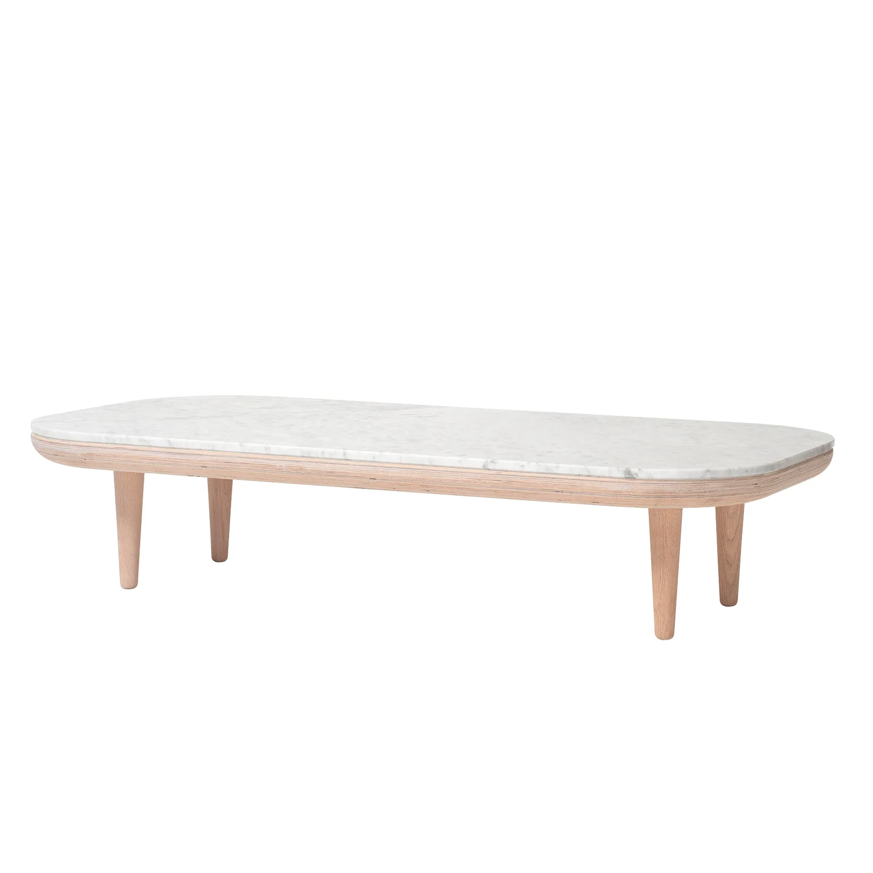 Fly Tisch SC5, Helle eiche geölt + weißer marmor &Tradition