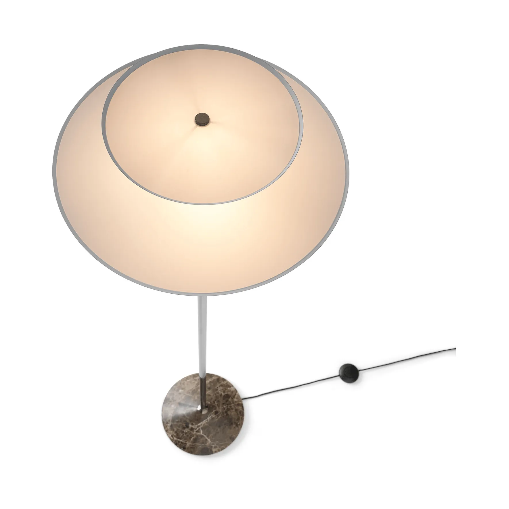 Gio LN 28 Stehleuchte, Dunkles Chrom, Marmor &Tradition