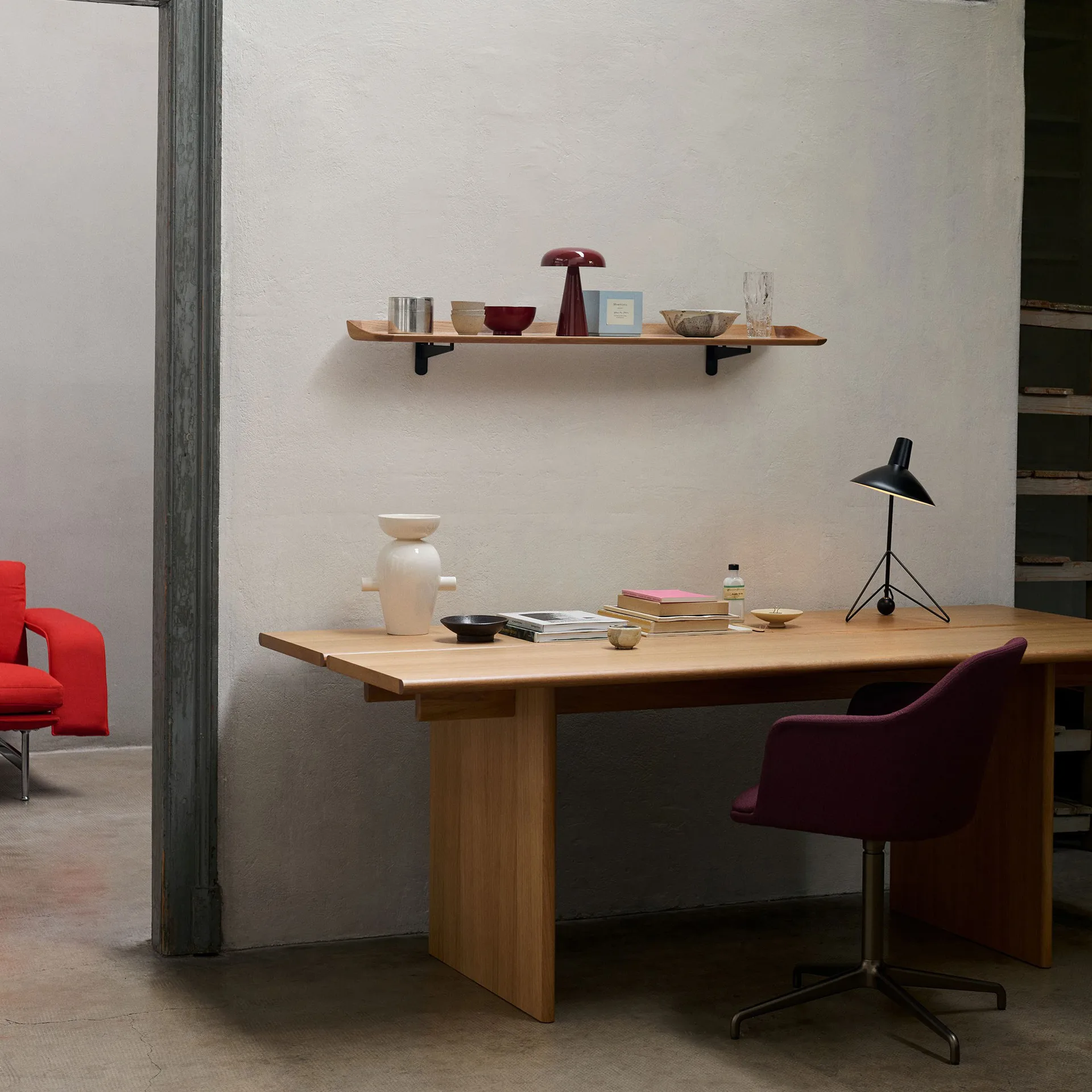 Guild HM15 Wandregal 120 cm, Solid lacquered oak &Tradition