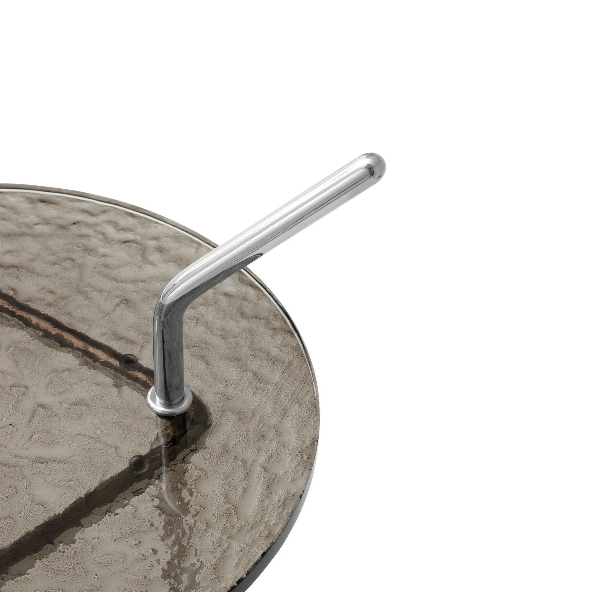 Halten SH9 Beistelltisch, Smoked glass-stainless steel &Tradition