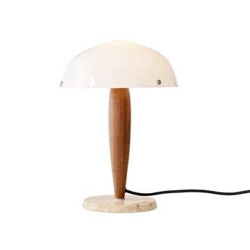 Herman SHY3 Tischleuchte - Walnut & Cream Marble, Textilkabel - &Tradition