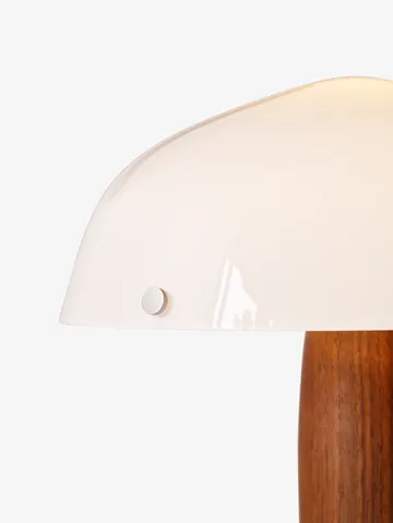Herman SHY3 Tischleuchte - Walnut & Cream Marble, Textilkabel - &Tradition