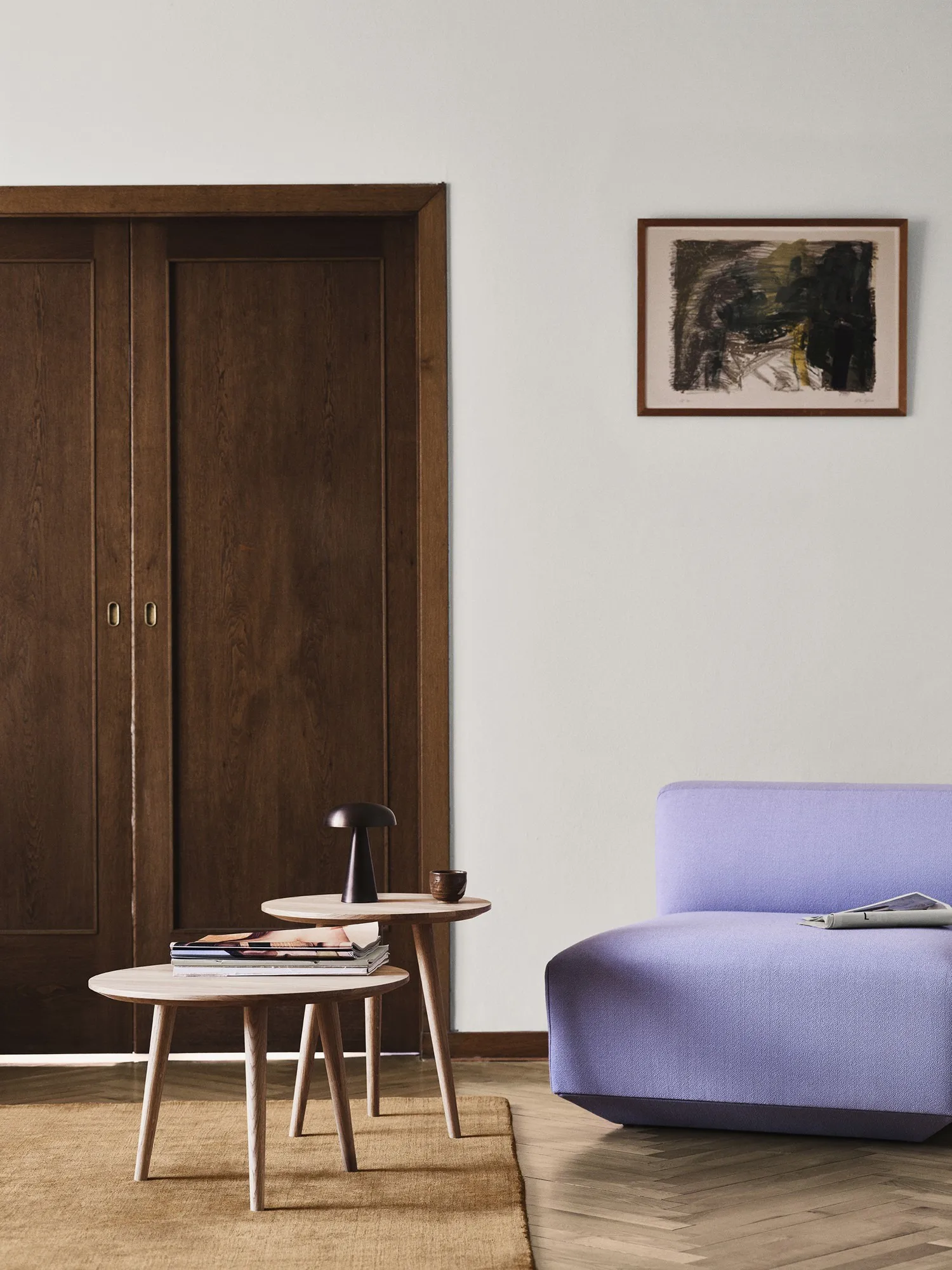 In Between Couchtisch SK13 Ø48cm, Oiled oak &Tradition