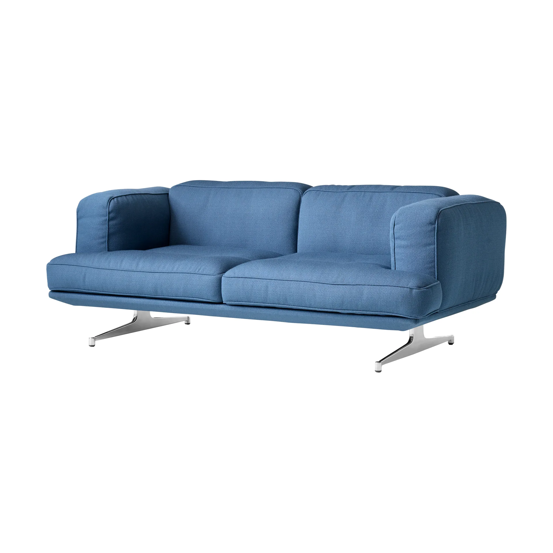 Inland AV22 Sofa 2-Sitzer, Vidar 733-polished Aluminium &Tradition
