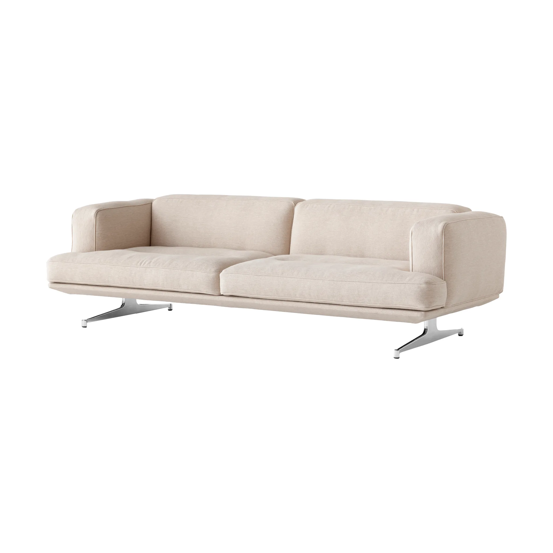 Inland AV23 3-Sitzer Sofa, Clay 0011-polished Aluminium &Tradition