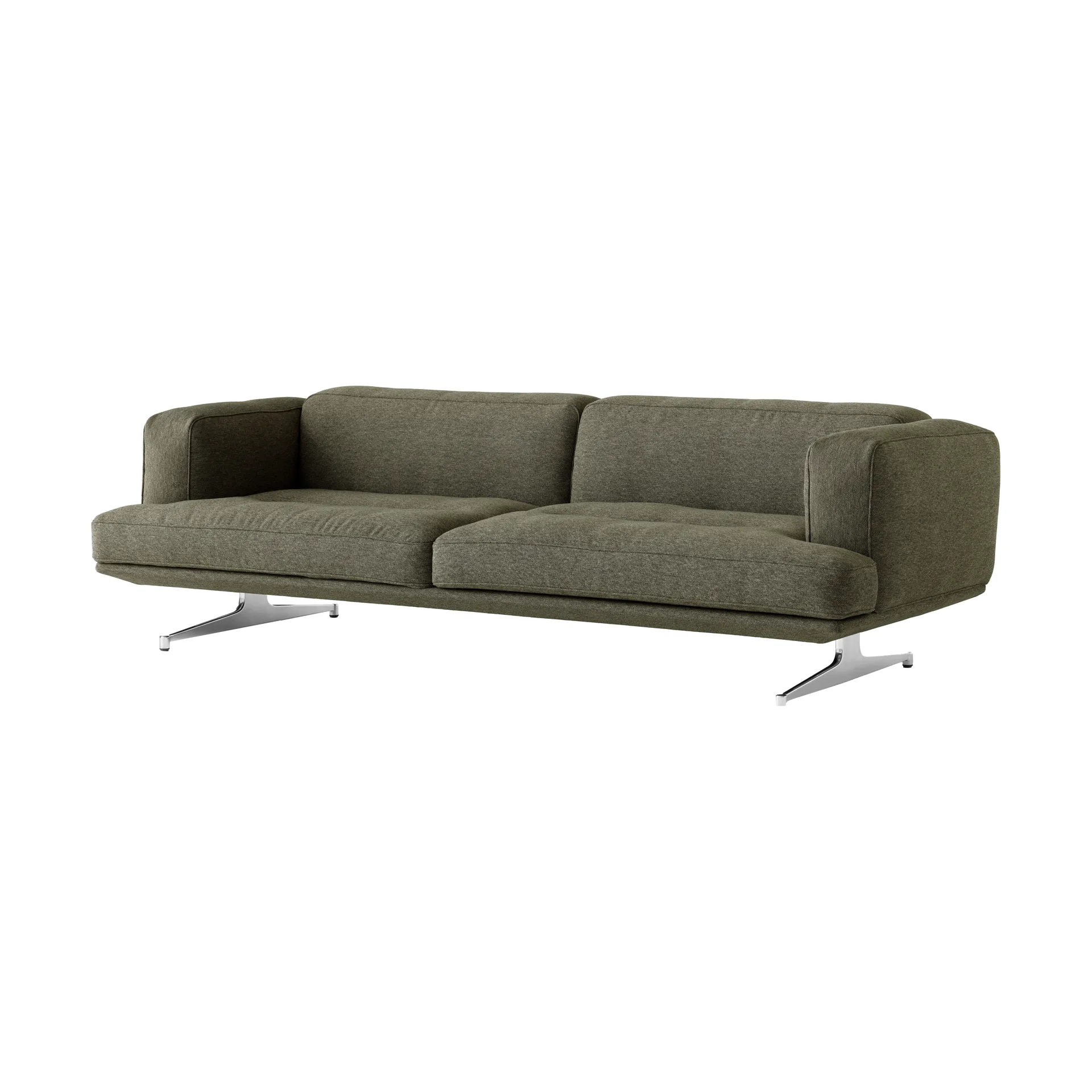 Inland AV23 3-Sitzer Sofa, Clay 0014-polished Aluminium &Tradition
