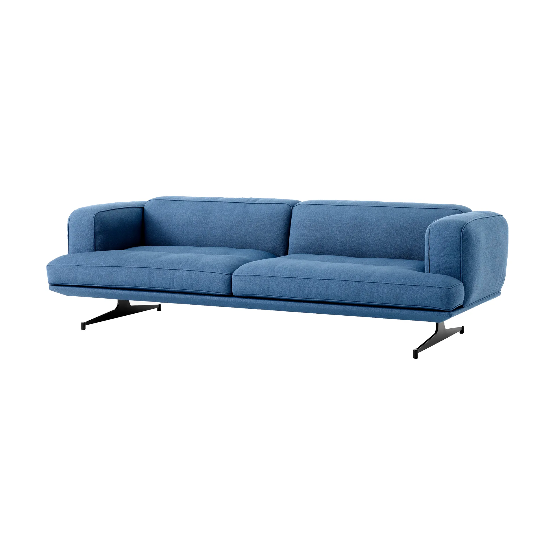 Inland AV23 3-Sitzer Sofa, Vidar 4 Denim Blue 733-schwarze Beine &Tradition