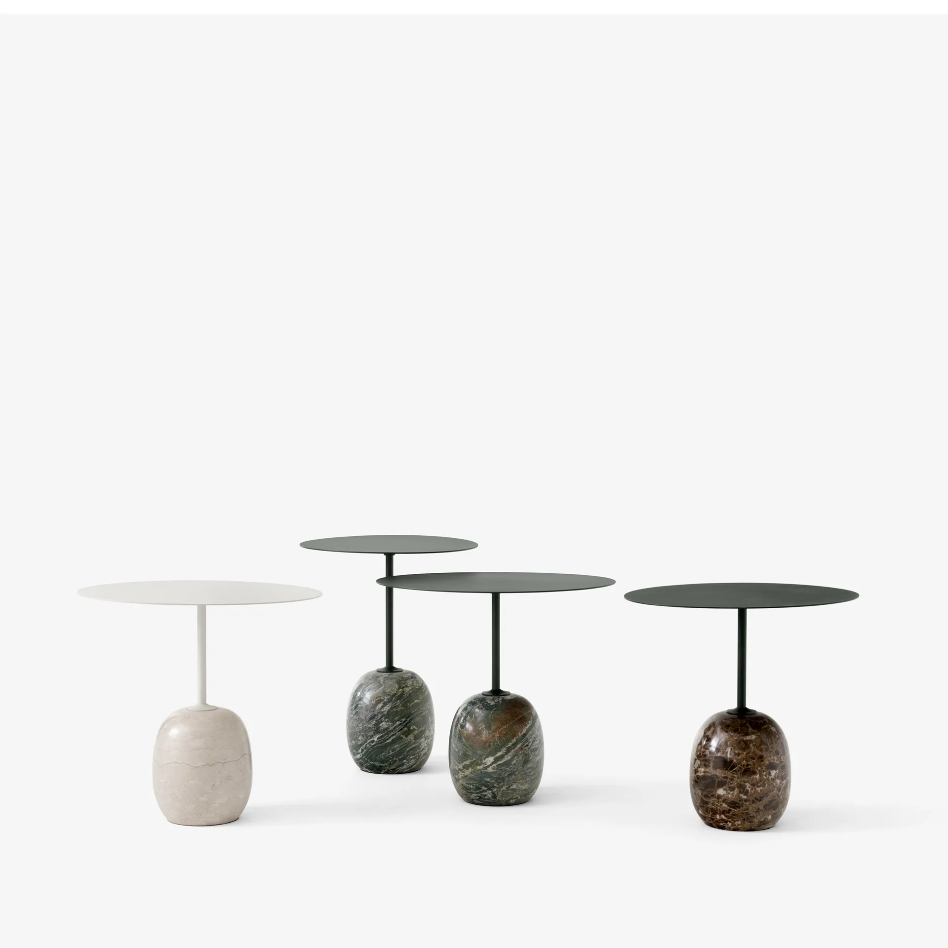 Lato LN9 Beistelltisch, Deep Green-Verde Alpi Marble &Tradition