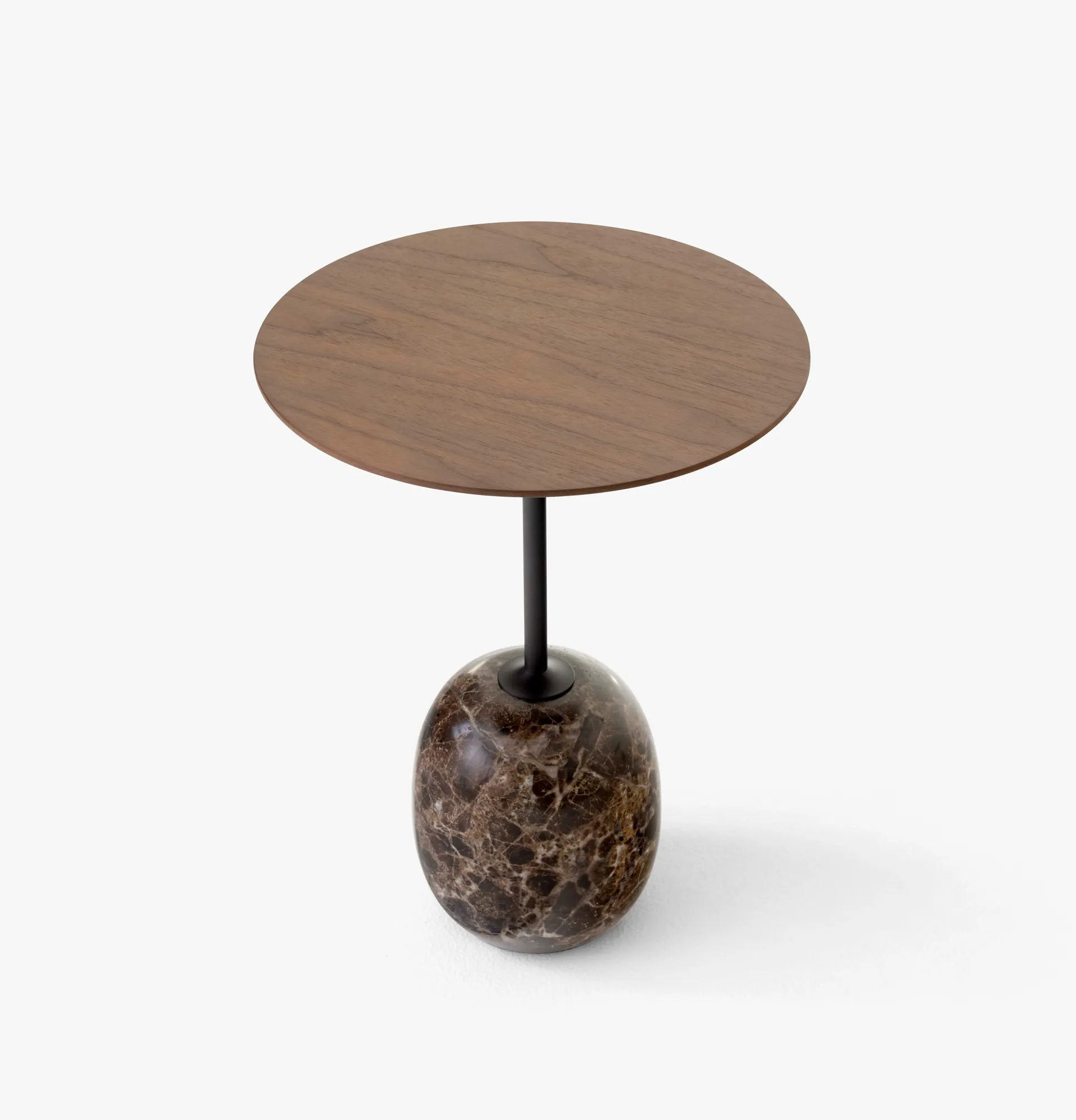 Lato Tisch LN8, Lacquered walnut-Emperador marble &Tradition