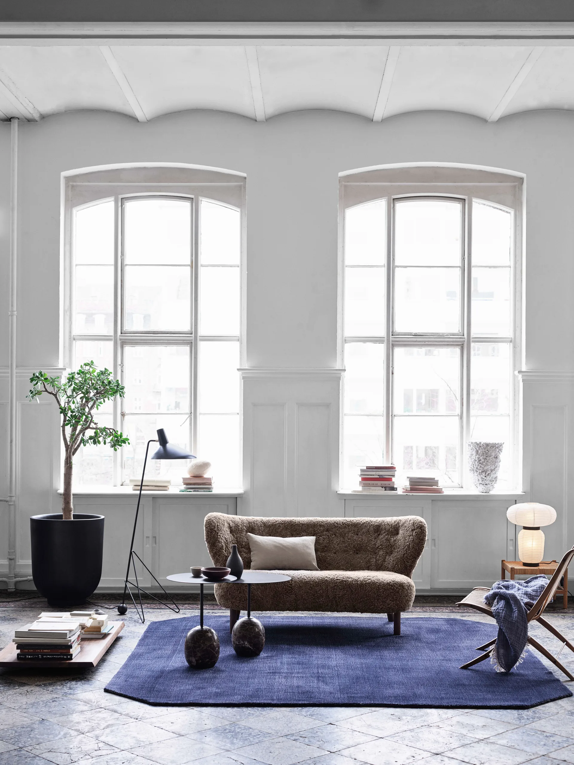 Little Petra VB2 Sofa, Walnuss geölt-Sahara &Tradition