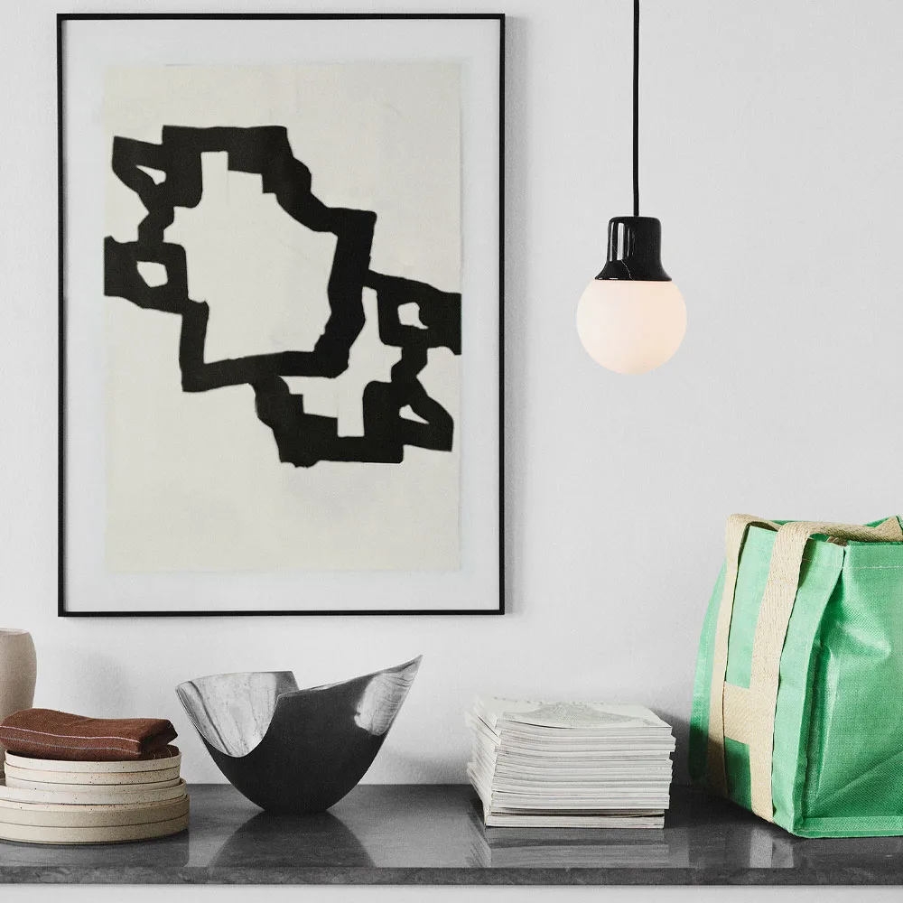 Mass Light NA5 Pendel, Schwarzer Marmor/weiß, nero marquina &Tradition